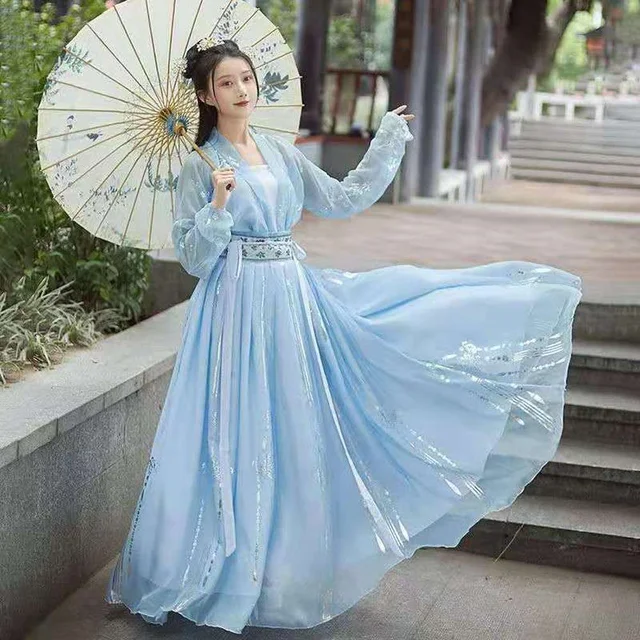 Blue Hanfu Dress 5