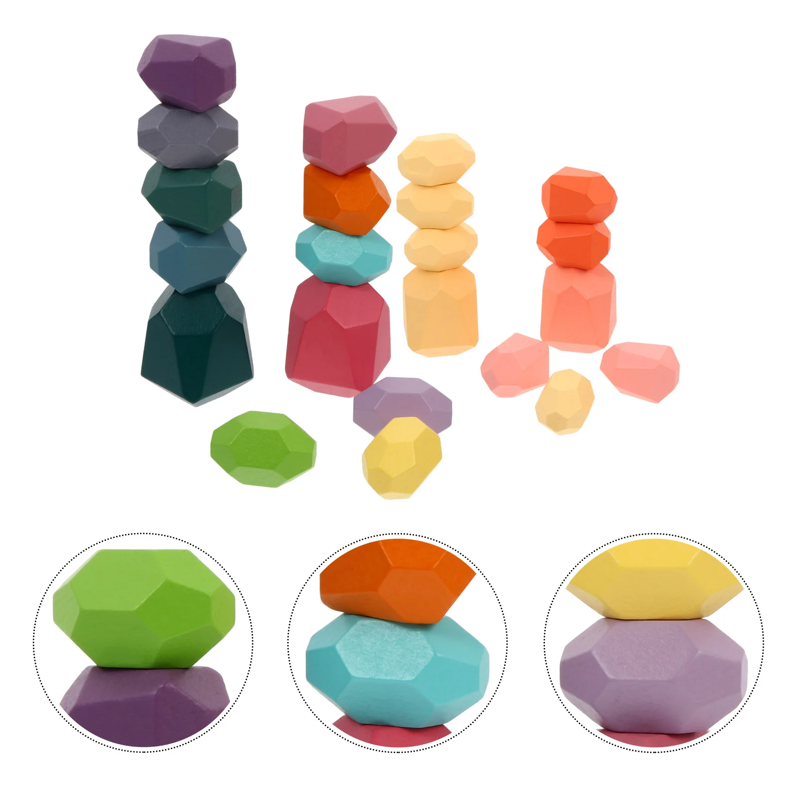 

1 Set of Creative Colorful Recognition Building Block Children Playthings Stacking Training