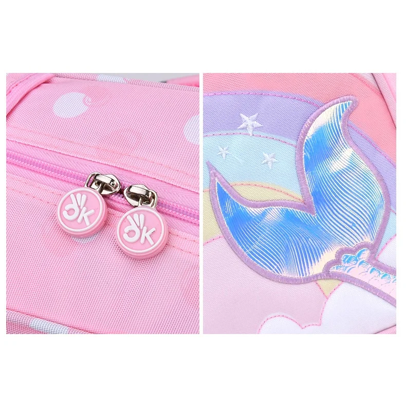 Sweet Girl Princess Sweet Mermaid Rainbow Backpacks New Primary Children Cartoon Fashion Schoolbags for Grade 1-4 Students Hot