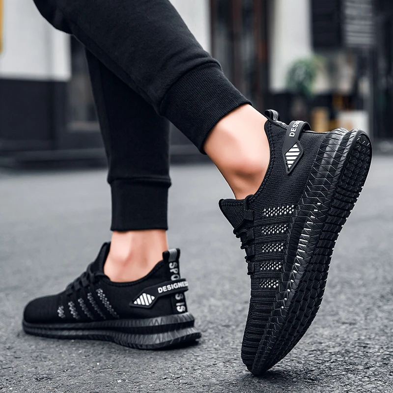 Unisex Men Running Shoes Classic Higher Bottom Large Size Breathable Men Sneakers Lightweight Athletic Jogging Shoes for Male