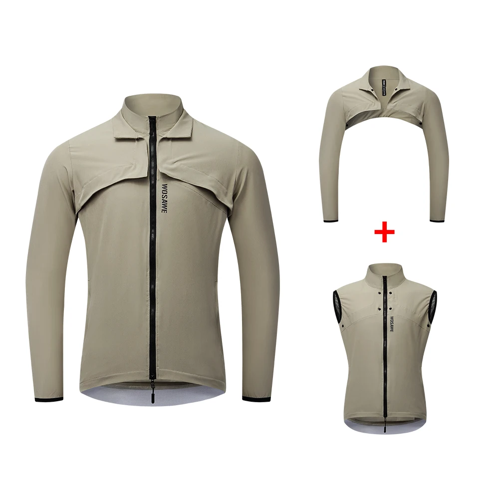 Комплект одежды WOSAWE для велоспорта мужчин и женщин ветровка с длинным рукавом