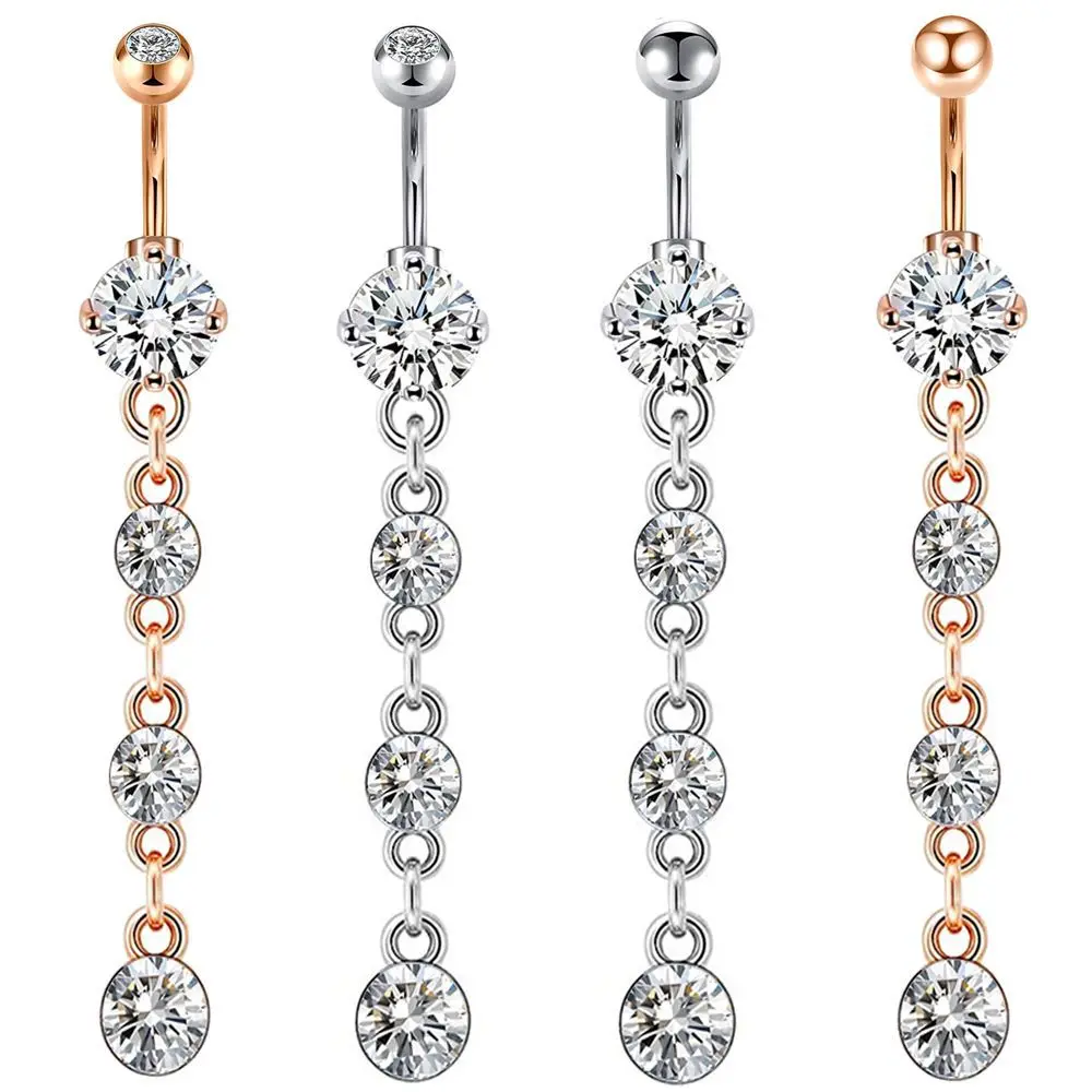 

MOONCORE Sexy Belly Button Rings Women Body Jewelry Stainless Steel Navel Piercing Ring Woman Belly Piercing Earrings Jewel