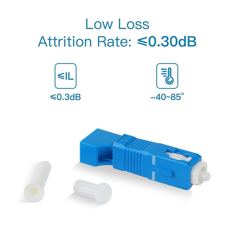 4 Pack Single Mode 9/125Um SC/UPC Male To LC/UPC Female Hybrid Optical Fiber Adapter Connector For Optical Power Meter