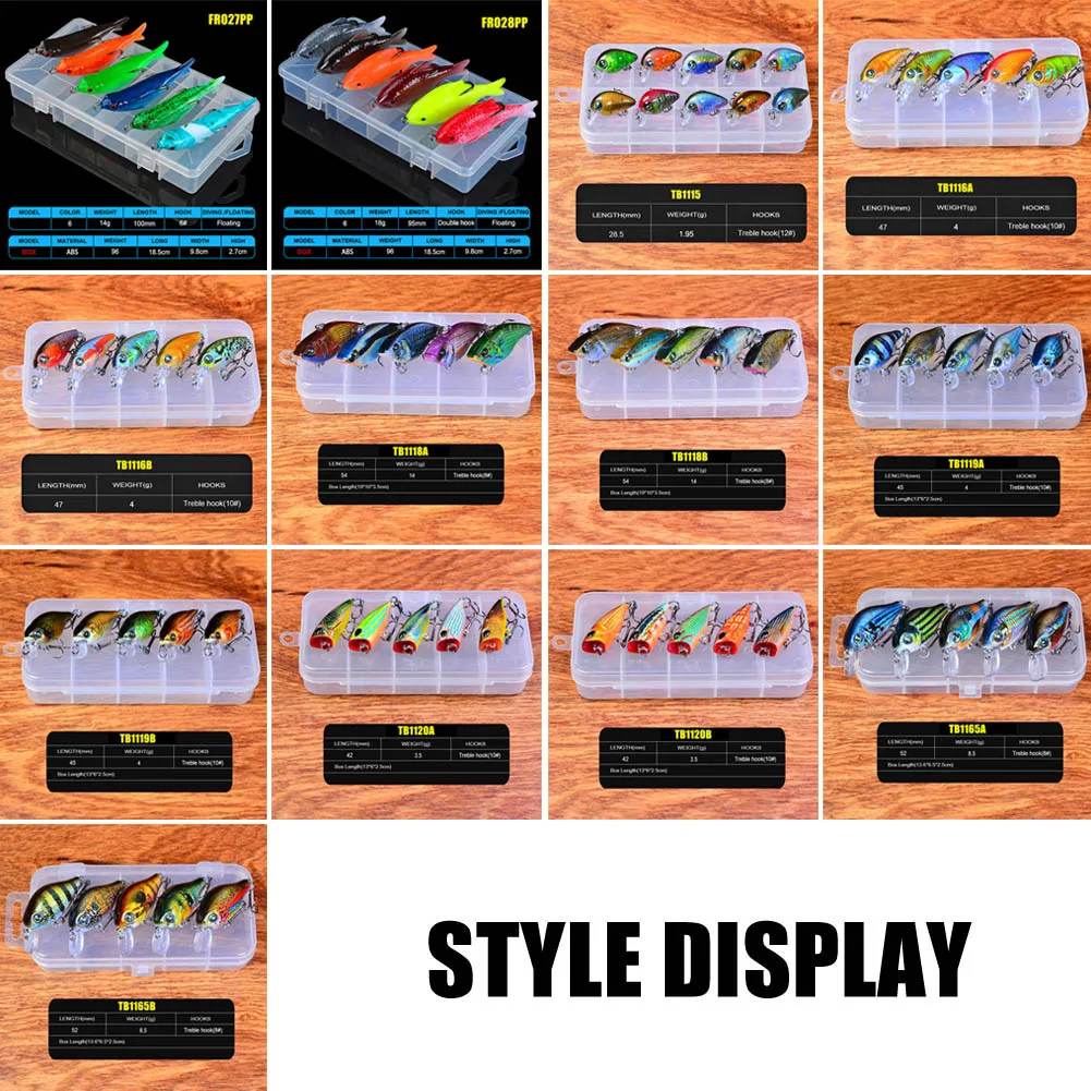

1 Box Fishing Lure Wobblers Set Swimbait Artificial Bait for Fishing Fish Hooks with Lure SM
