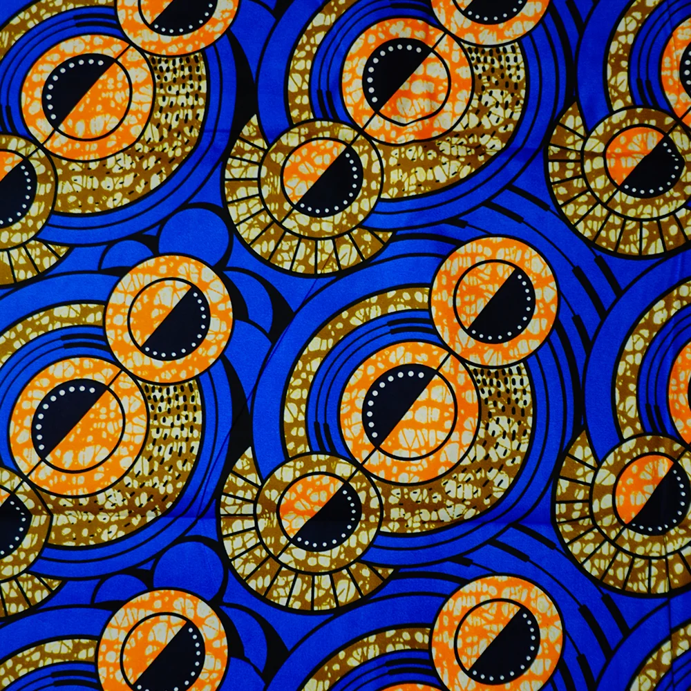 Новый Африканский Воск Анкара ткань батик печать Текила полиэстер материал