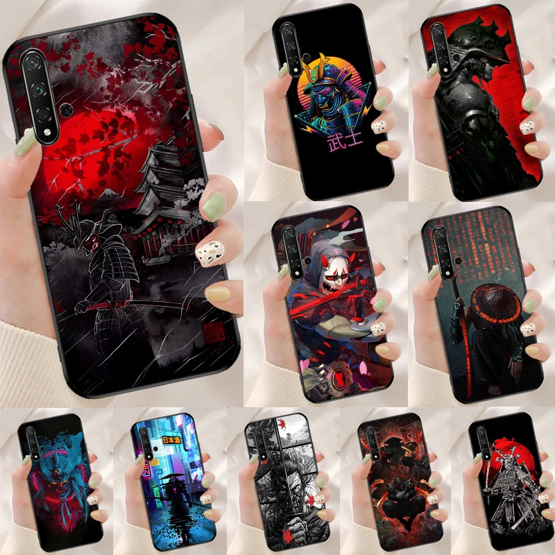 Japan Samurai Ninja For Huawei P30 Pro P20 P40 Lite Nova 5T 9 P Smart Z 2021 Cover For Honor 50 Case 8X 9X 10i