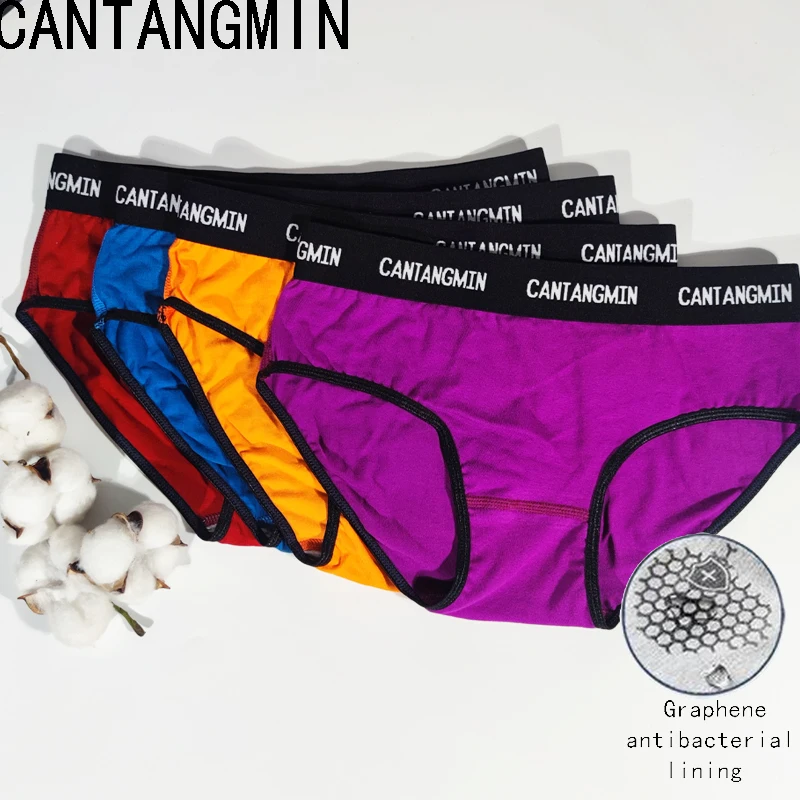 CANTANGMIN brand women underwear cotton breathable bottom sexy panties Graphene antibact ladies briefs shorts custom-made