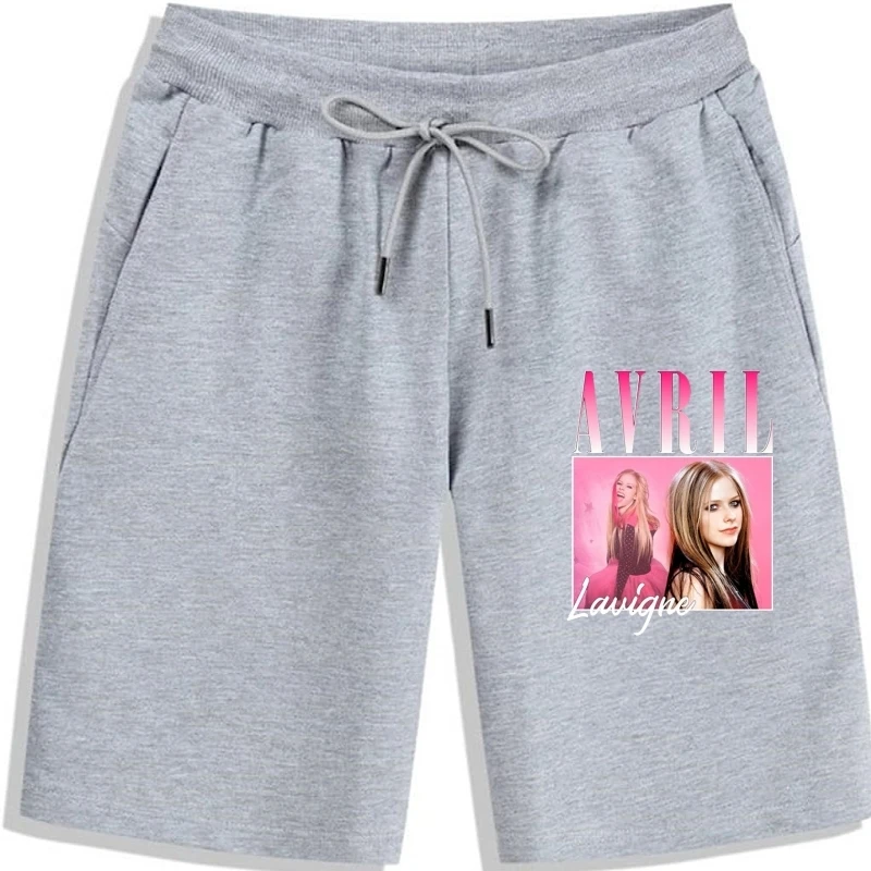 

Avril Lavigne Popular Singer Classic Harajuku Print Summer Short-sleeved Design Cotton Loose Woman Men's shorts Oversized Trend