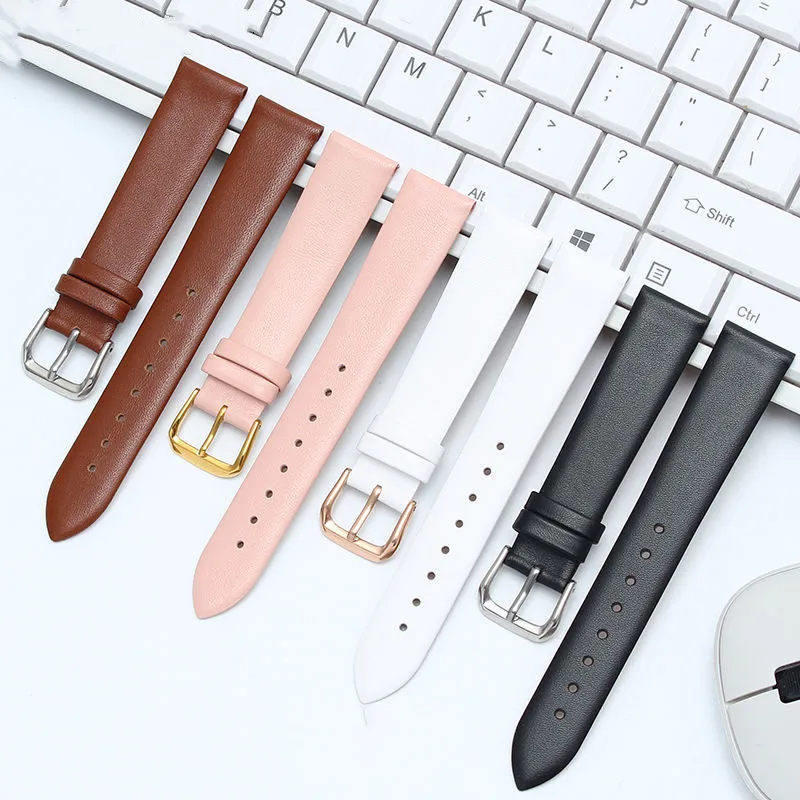 

12/14/16/18/19/20/21/22mm Soft and thin leather watch strap Men Women bracelet watch accessories Universal Watchband
