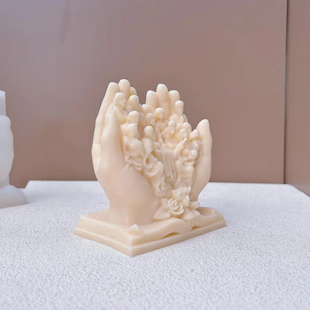 Силиконовая форма сделай сам для свечей Семья Иисуса