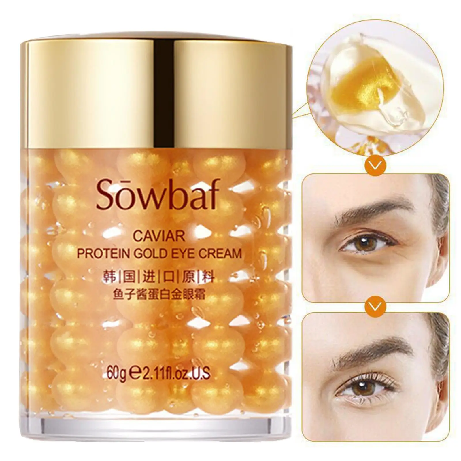 

24K Gold Anti Dark Circle Eye Cream Skin Care Peptide Dark Remover Bags Wrinkle Care Eye Korean Skin Anti Circles Products X9P6
