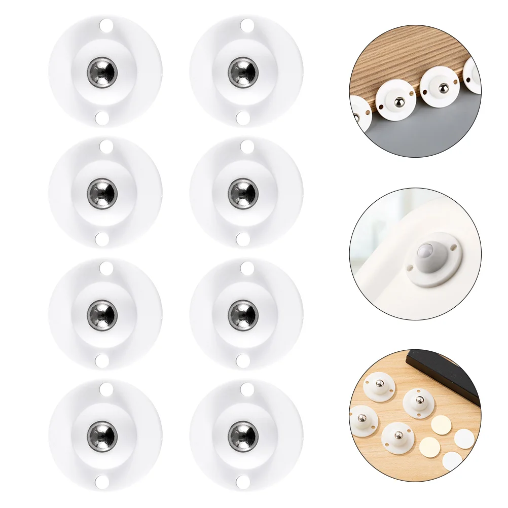 

8 Pcs Paste The Universal Pulley Storage Case Caster Adhesive Pulleys Heavy Duty Wheels Mini Planters Casters