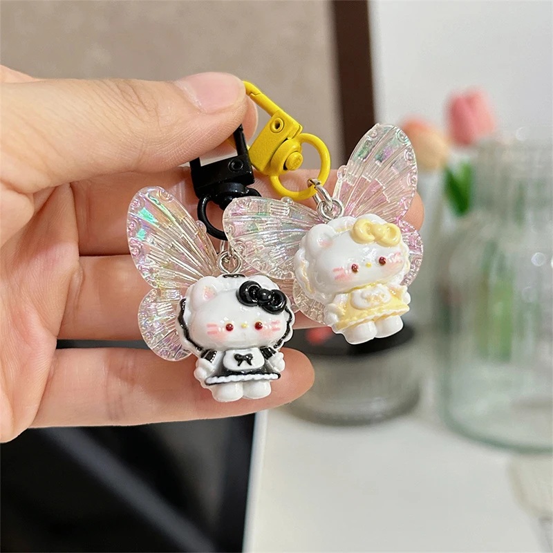 Sanrio Butterfly Hello Kitty брелок с рисунком KT Cat для ключей кулон чехол наушников