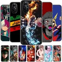 my hero academia comic clear phone case for huawei honor 20 10 9 8a 7 5t x pro lite 5g black etui coque hoesjes comic fash des