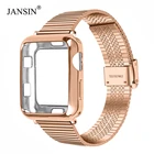 Чехол + роскошный ремешок из нержавеющей стали для Apple Watch 7 6 45 мм 41 мм браслет для Apple Watch 38 мм 42 мм 40 мм 44 мм SE 5