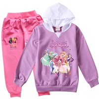 kids cotton girls lolirock spring fall clothes for long sleeve pants suit funny shirt teenage hooded shirt toddler girls suit
