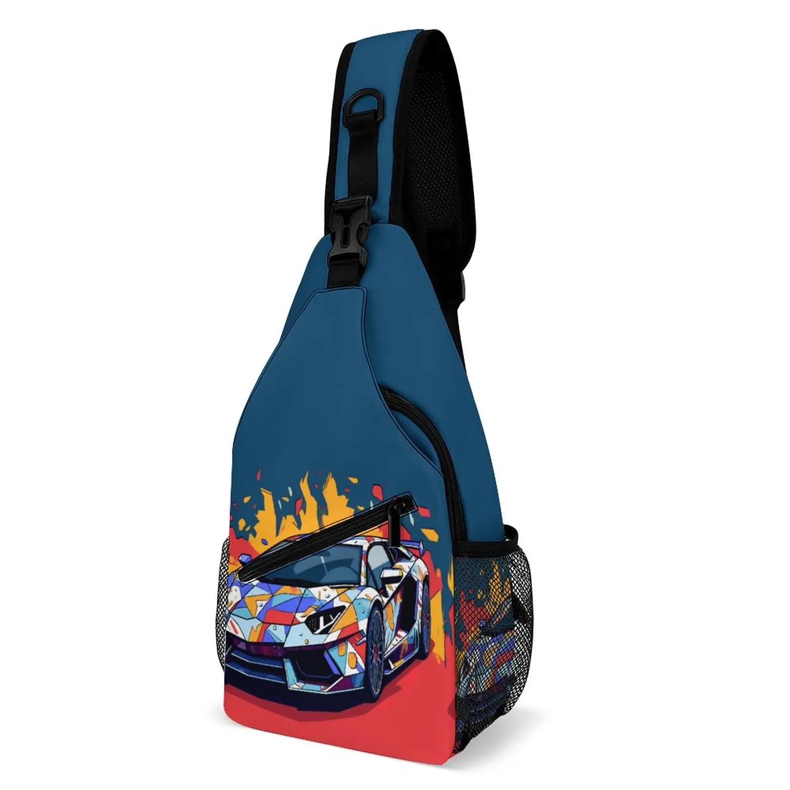 

Luxury Sports Car Shoulder Bags Graffiti Simplified Form Cool Chest Bag Male Camping Outdoor Sling Bag Phone Designer Small Bags