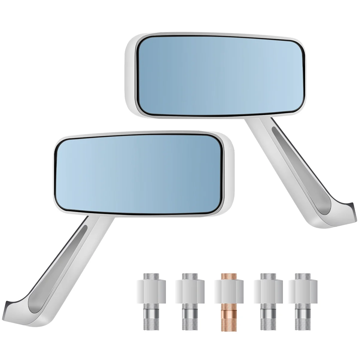 

Motorcycle Rearview Mirrors Chrome 8/10Mm For Honda Suzuki Yamaha