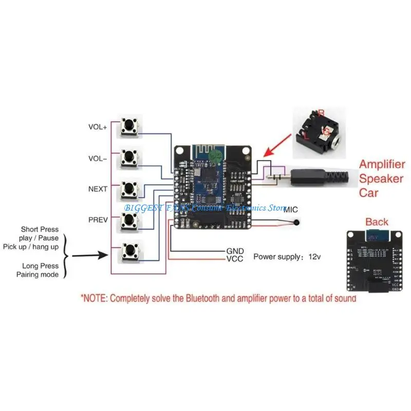 Фото Bluetooth-совместимая плата усилителя мощности 4,0 CSR8645 APT-X, музыкальный Hi-Fi-приемник без потерь для автомобильного №5