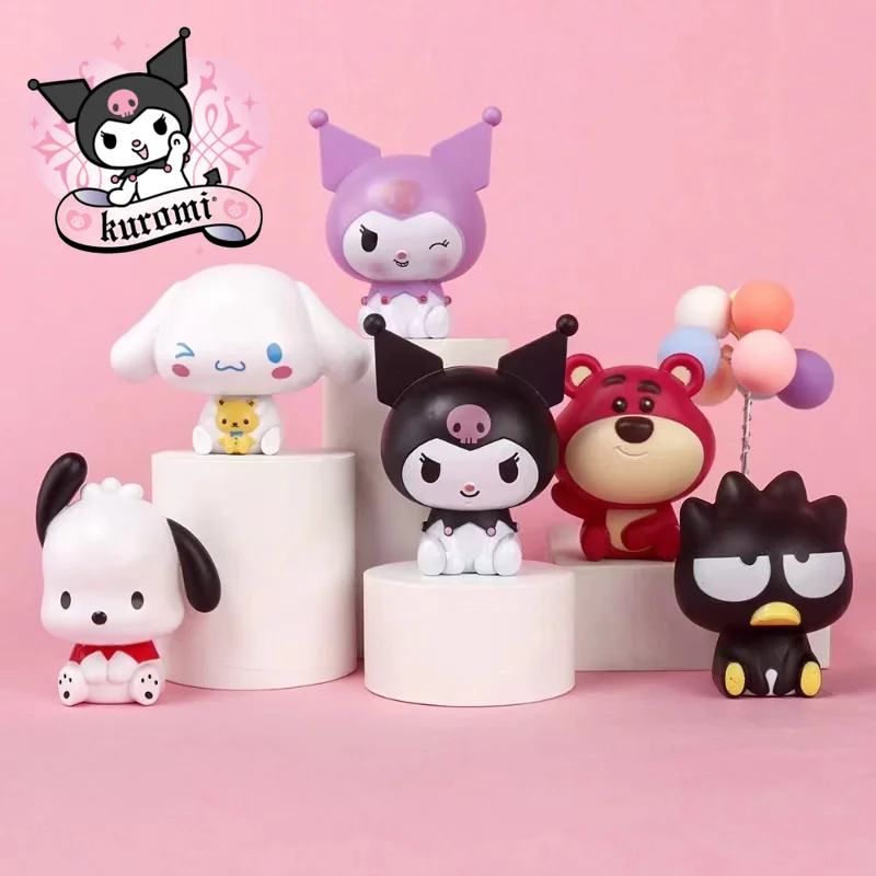 

Кавайная экшн-фигурка Sanrio Cinnamoroll Kuromi Pom пурин Hello Kitty аниме фигурки игрушки модели куклы моя мелодия подарки