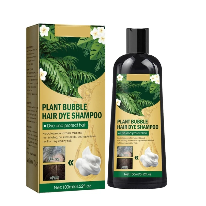 

Plant Bubble Hair Dye Shampoo Plant Hair Dye Foam Hair Color Cream Home Wash