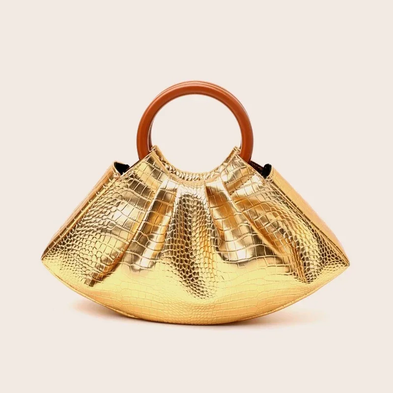 Модная бархатная сумка для женщин 205 новая модная на запястье со складками из