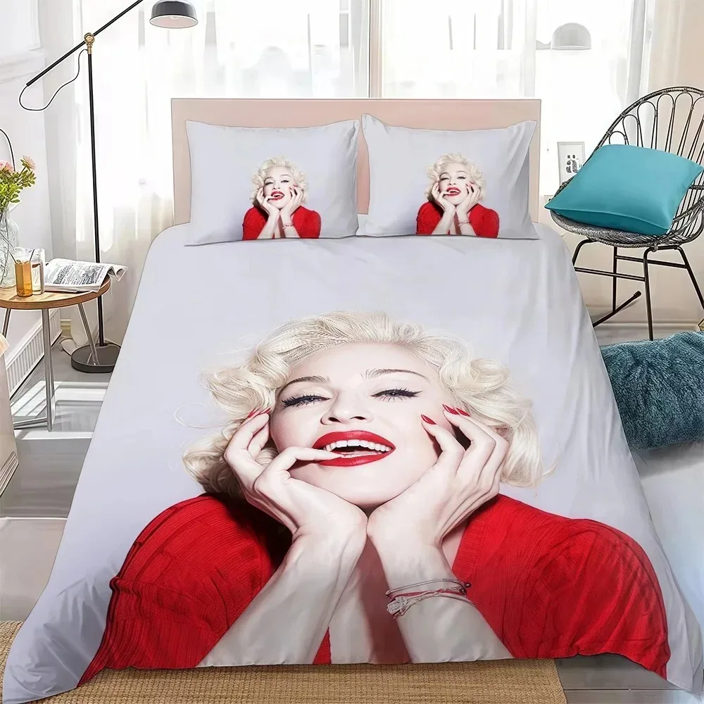 Фото Комплект постельного белья Singer M-Madonna: односпальный, двуспальный, королевский размер, для взрослых и детей, с пододеяльником, в стиле аниме и игр, набор простыней №3