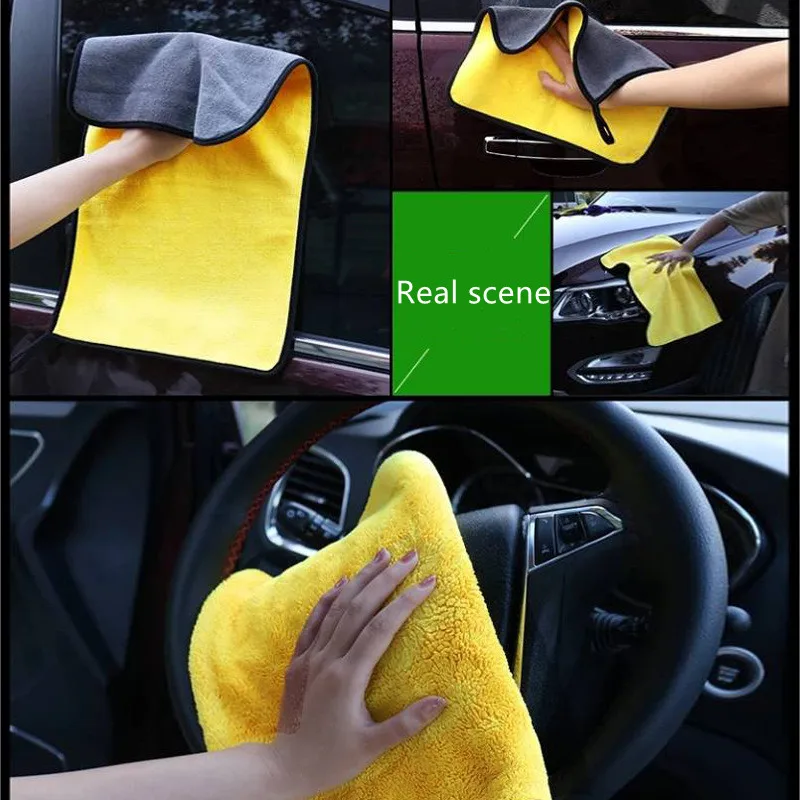 

30x30/40CM Car Wash Microfiber Towel Car Cleaning Drying Cloth Hemming Car Care Cloth Detailing Car Wash Towel Absorbent Towels