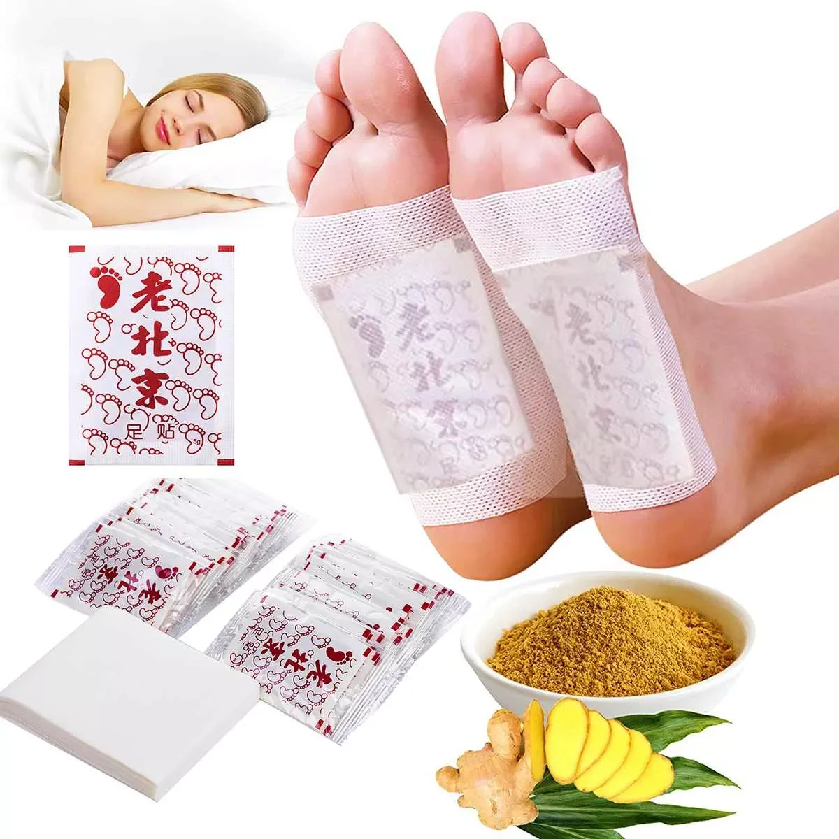 

100-300 Pcs Detox Foot Patches Stickers Bamboo Vinegar Organic Herbal Cleansing Pads Slimming Weight Loss Body Health Care