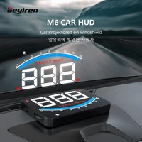 geyiren m6 hud head up display obd2 projector for car glass auto digital speedometer water temperature electronic accessories