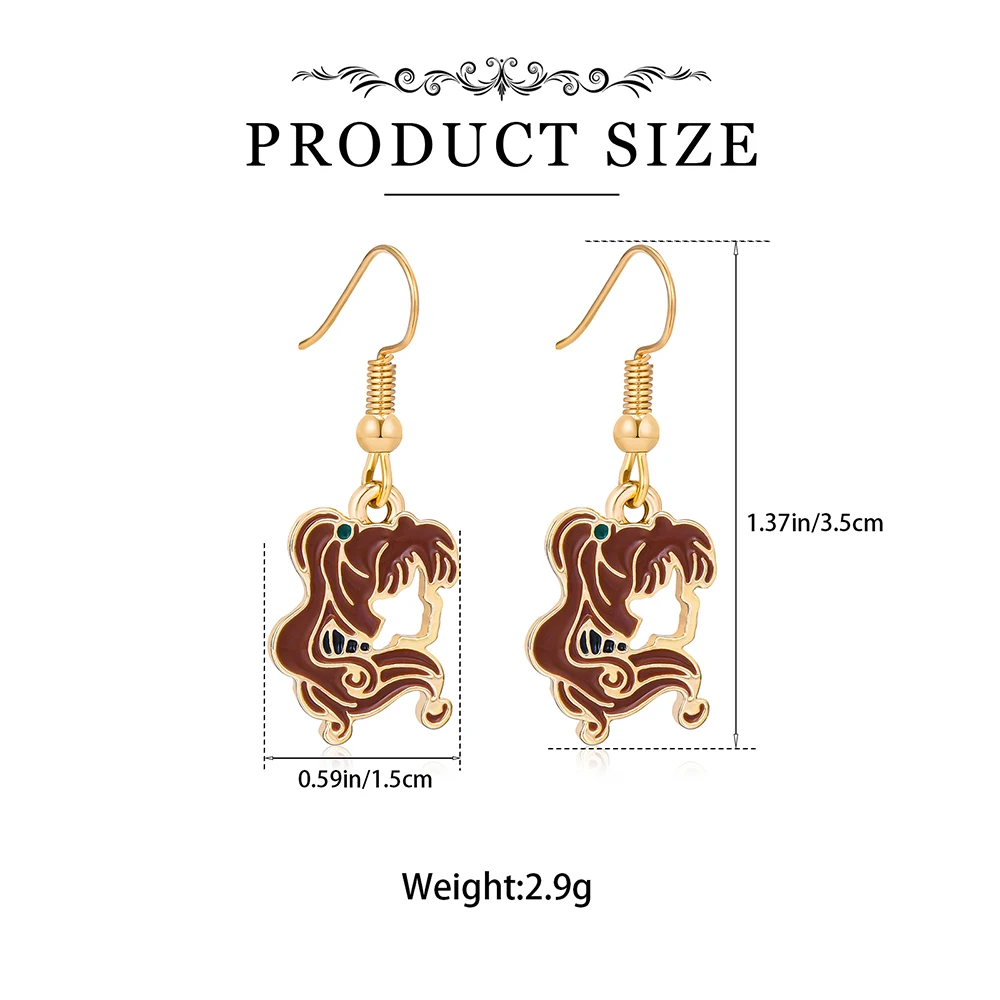 Висячие серьги с аниме Сейлор Юпитер Нептун ювелирные изделия из мультфильма для