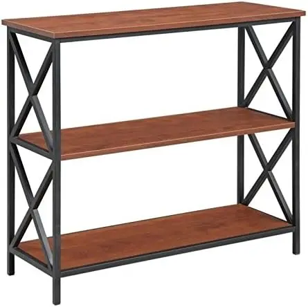 

3 Tier Bookcase, Black / Cherry