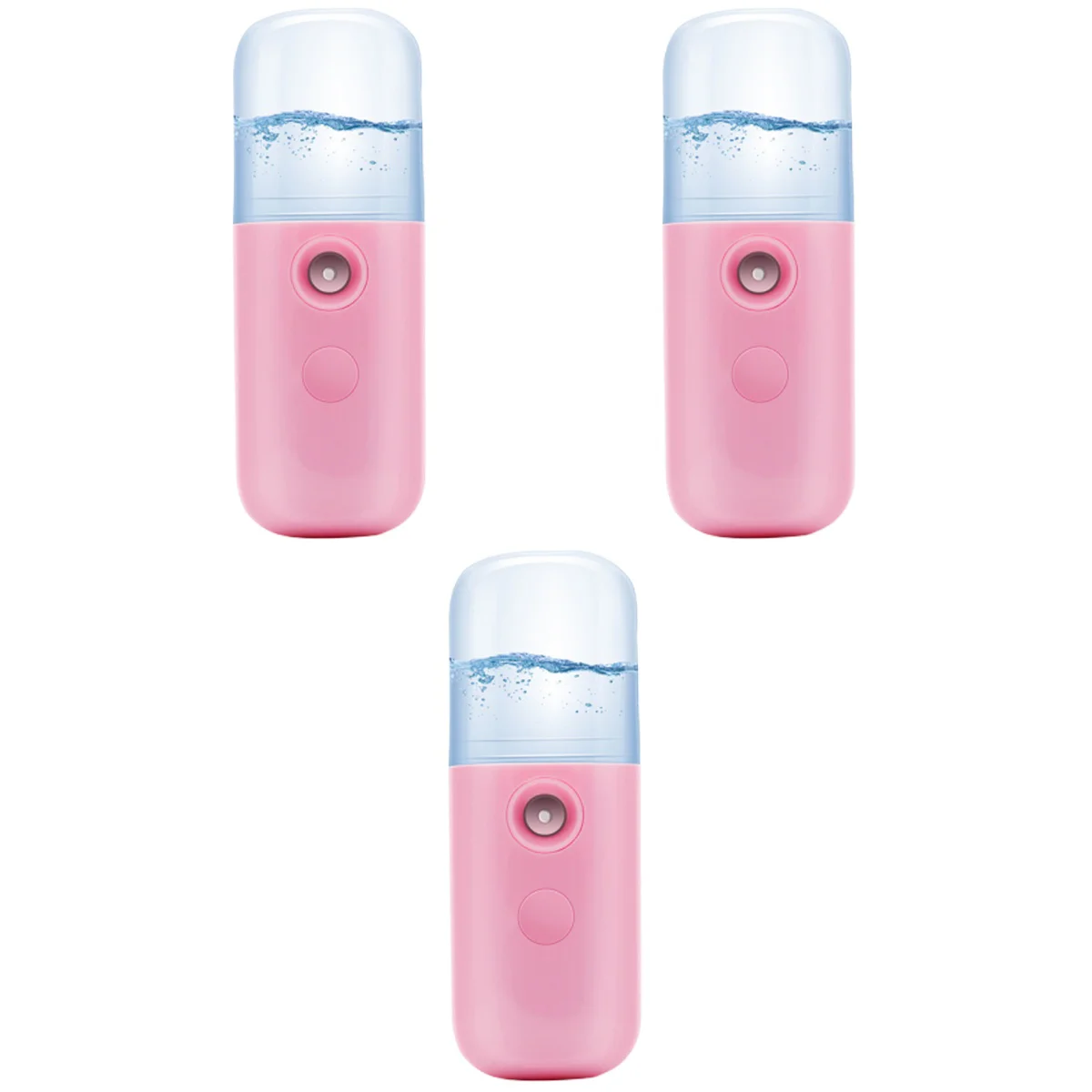

3pcs USB Charging Pore Facial Steamer Portable Nano Mist Face Sprayer Handheld Spray Device )