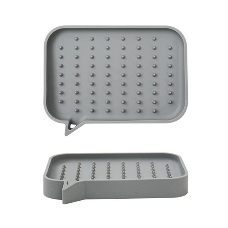 

Silicone Soap Dish for Shower 2 Pcs Waterfall Bar Soap Holder with Drainage for Shower, Bathroom, Kitchen Sink, Bath Tub