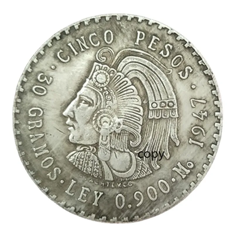 

Мексиканская копия монет 1947 коллекция головы семейное украшение сувениры орнамент подарки монеты