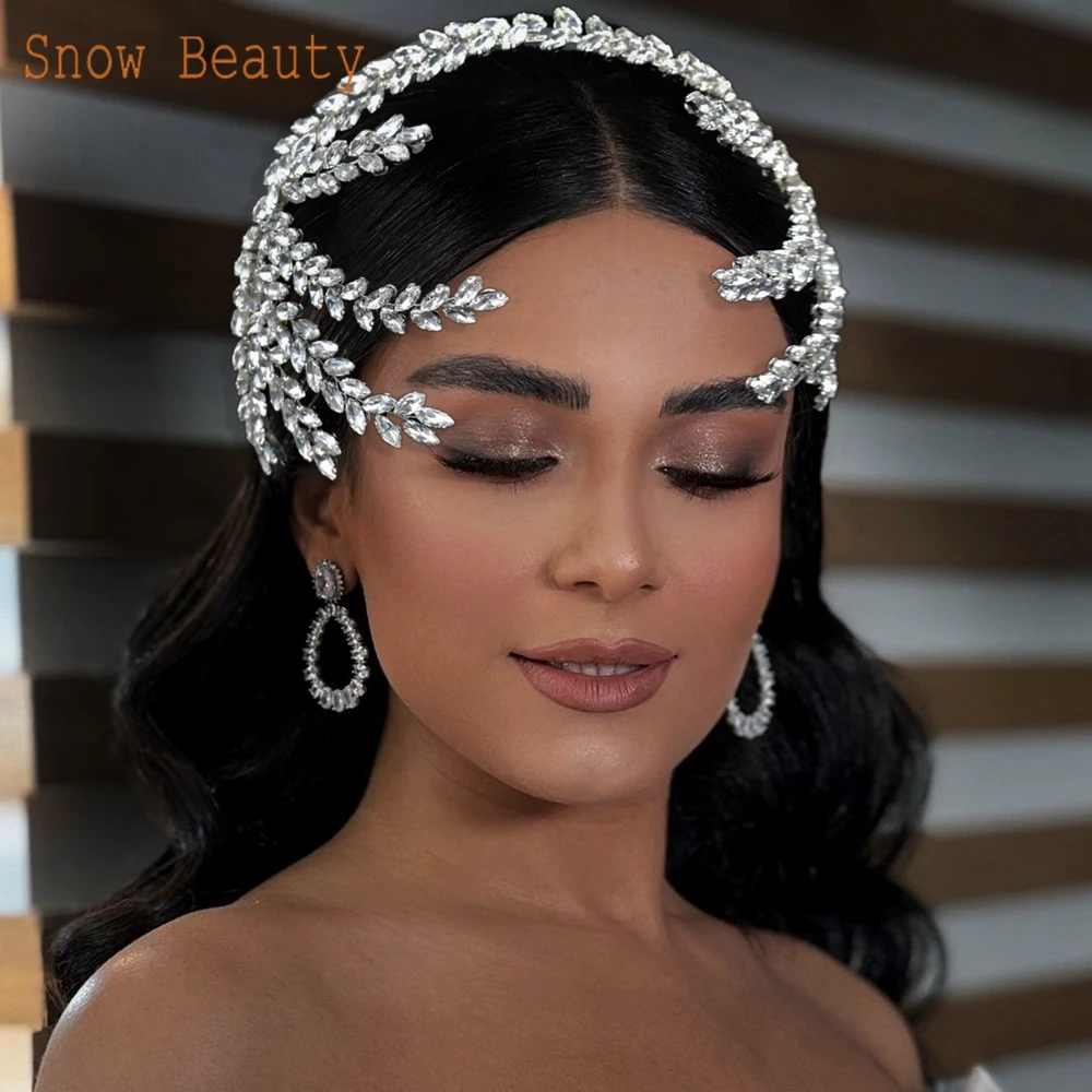

A506 Wedding Hair Accessories Flower Bridesmaid Headband Crystal Bridal Headwear Princess Crown Bridal Headpiece Women Tiara