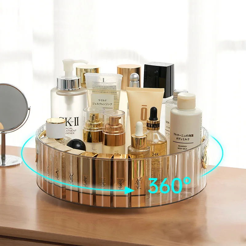 

Multifunction Turntable Organizer Clear Rotating Storage Trays Plastic Kitchen Turntable Spice Rack Cosmetic Makeup Organizer