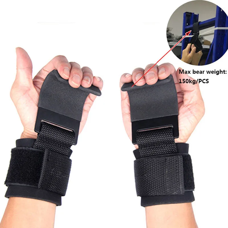 

1 Pair Fitness Weight Lifting Hook Gym Fitness Weightlifting Training Grips Straps Wrist Support Weights Power Dumbbell Hook