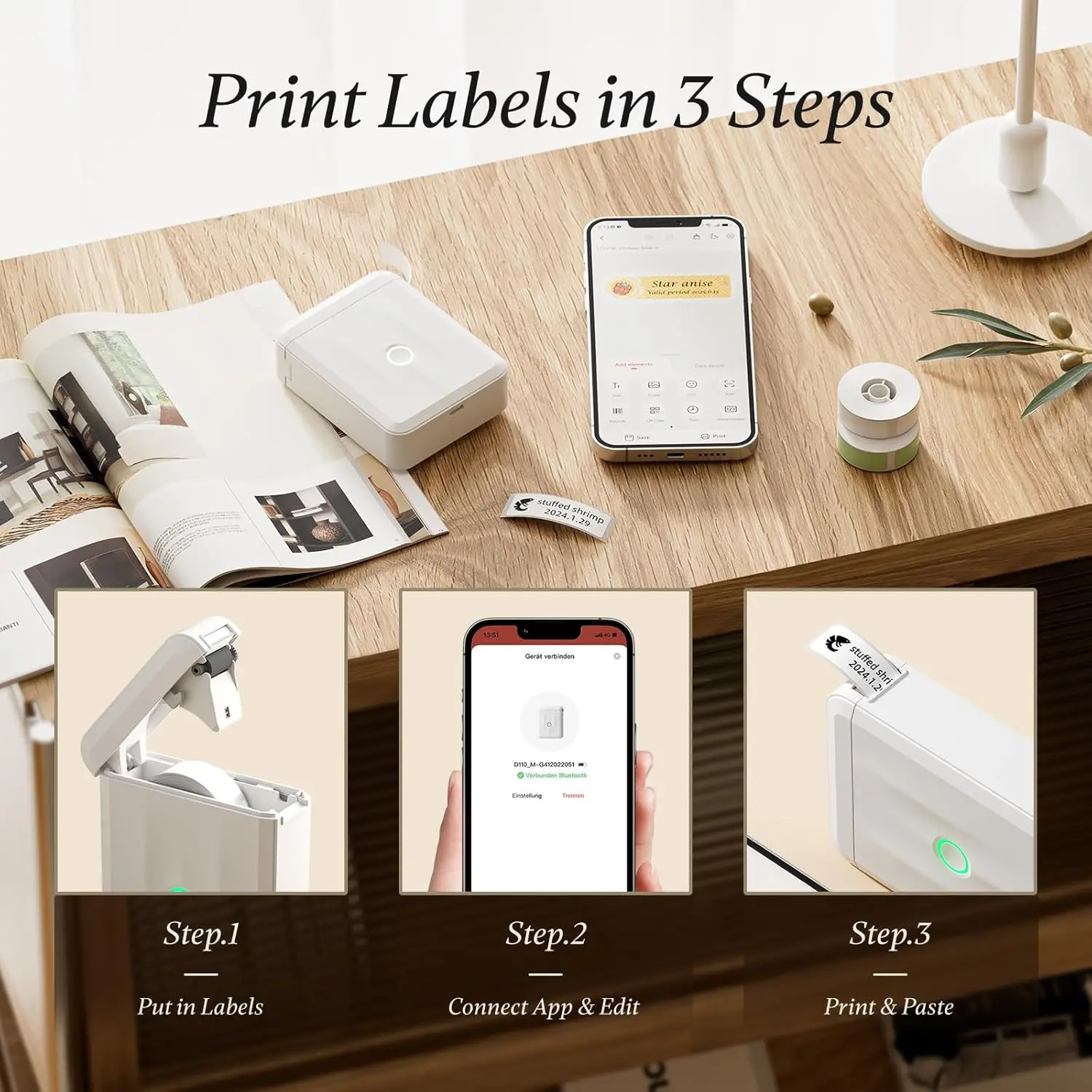 Портативный термопринтер Niimbot New D11 D110