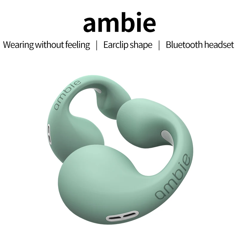Earring Wireless Bluetooth Same style For Ambie Sound Earcuffs Ear Bone Conduction  Earphones  Headset TWS Sport Earbuds