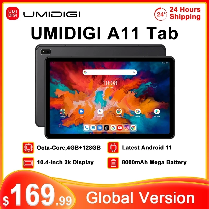 Планшет umidigi A11 на Android 11 восемь ядер экран 128 дюйма 4 Гб + 10 ГБ | Мобильные телефоны и