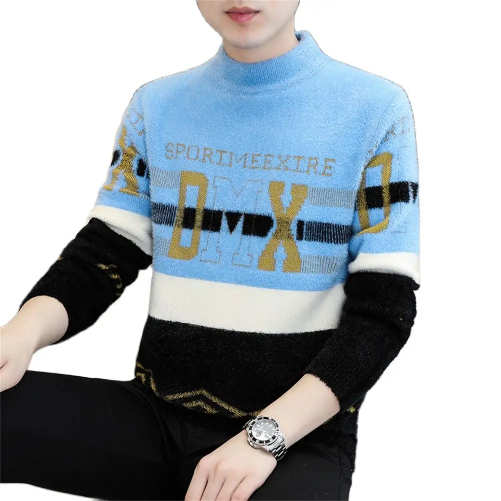 

Men Sweater Hip Hop Knitted Jumper Sweaters Graffiti letter Streetwear Harajuku Autumn Oversized Casual Couple Pullovers