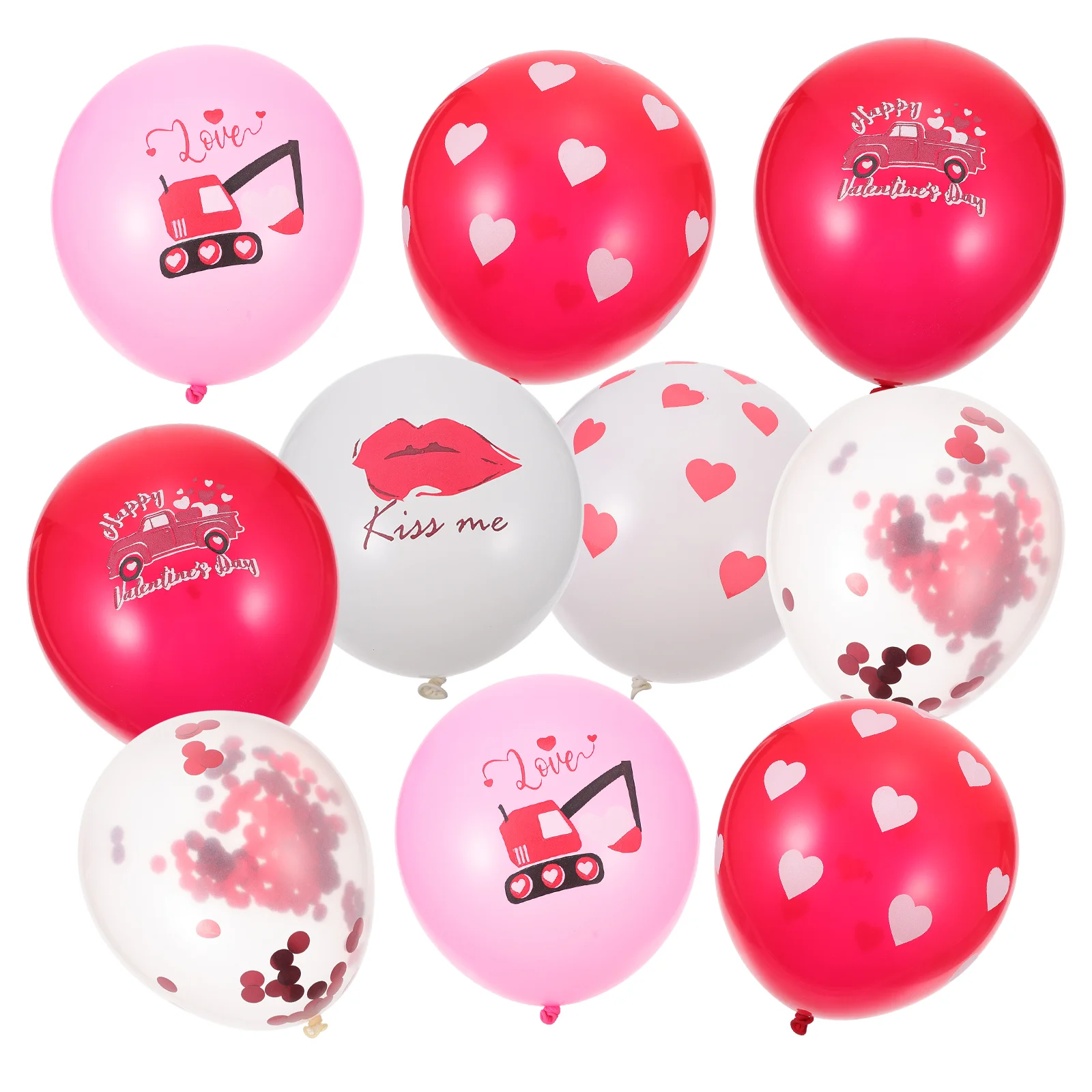 

12pcs Delicate Valentine's Day Balloon Beautiful Valentine's Day Balloon Decor