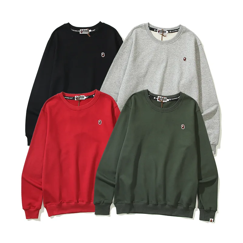 

Autumn Solid Men's Sweatshirt Oversized High Street Best Cotton Crew Neck Top Harajuku Street Dress Men's Clothing Free Shipping