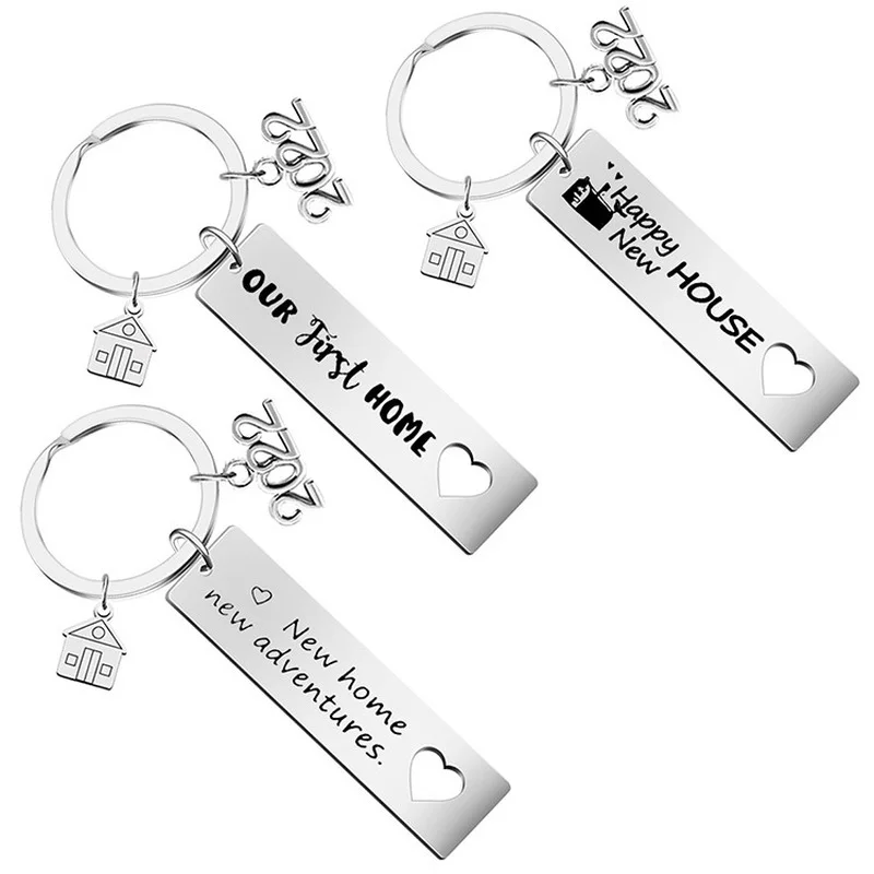 

Брелок для ключей с надписью для женщин и мужчин, из нержавеющей стали, 2022