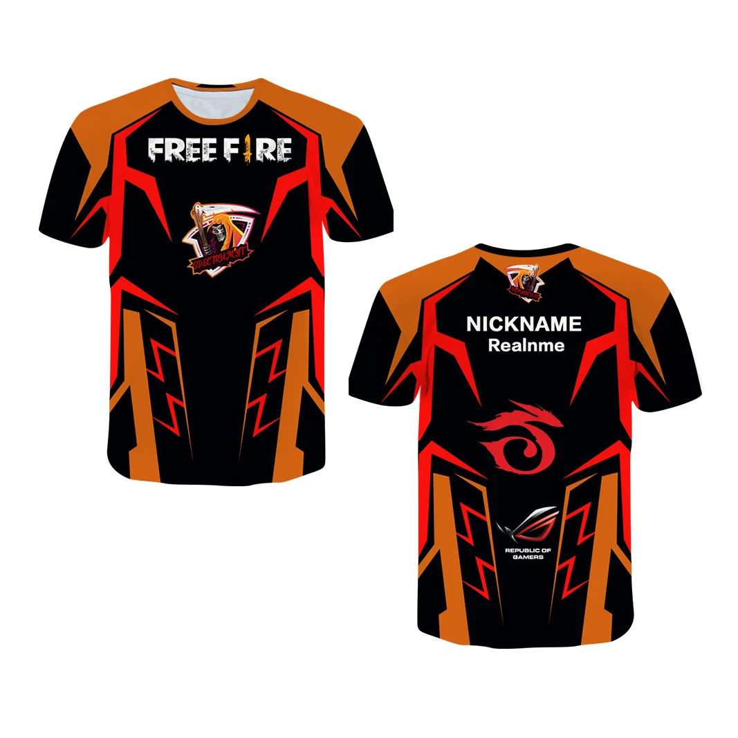 

Game Free Fire 3D Printed T-Shirt Men's Fashion Streetwear Short Sleeve Gaming Icon Collection Apparel