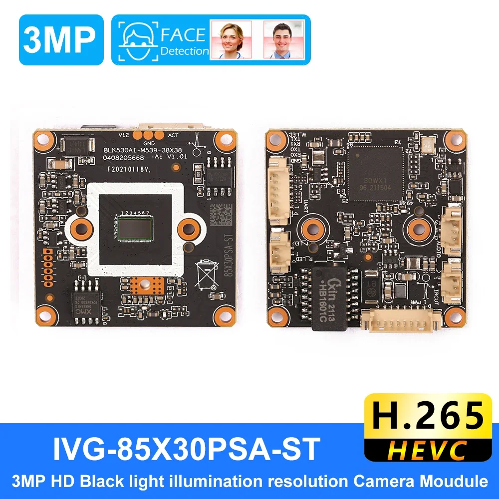 

XM535AI+SC3235 3MP 2304*1296 H.265 IP Camera Module Board Low illumination ONVIF CMS XMEYE P2P RTSP Motion Detection Radiator