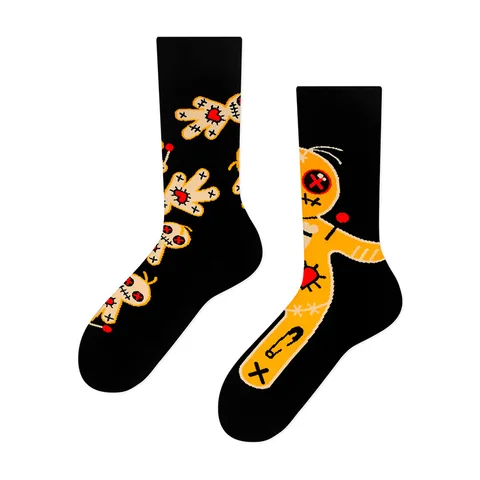 Необычные и забавные модные Асимметричные носки AB из хлопка для мужчин и женщин, носки средней высоты