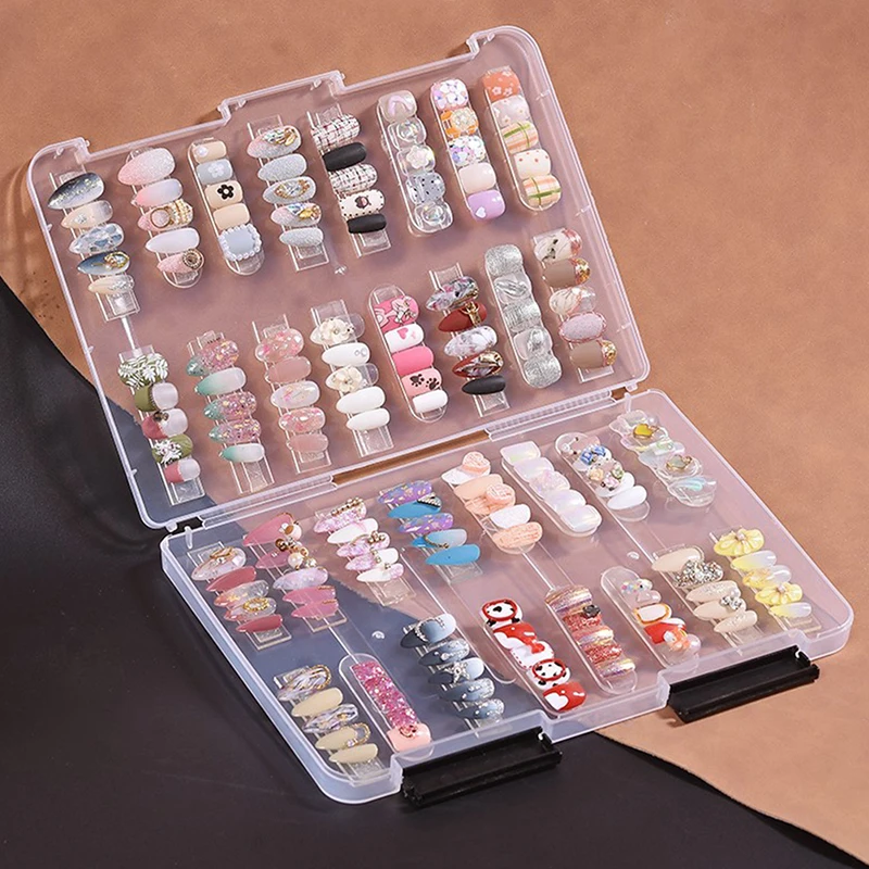 

Nail Tips Display Book Nail Art Showing Shelf Gel Polish False Nails Manicure Collector Box False Tips Display Board