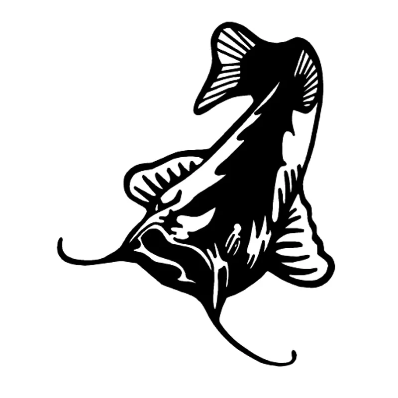 

Black/Silver Catfish Fashion Animal Car Sticker Motorcycle Vinyl Decal 13.6cm*16.8cm